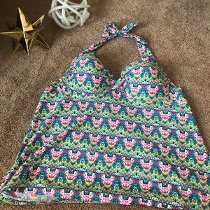 Tankini top with underwire bra